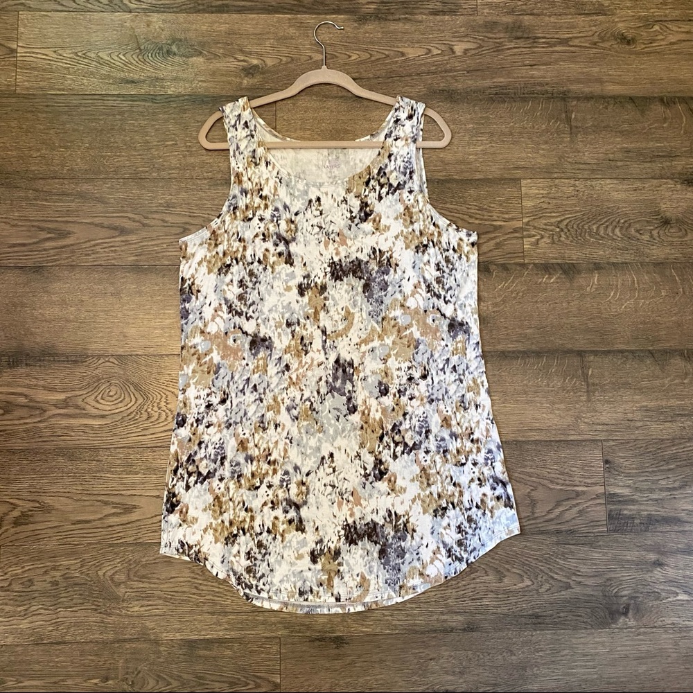 LOGO Layers Neutral Colored Sleeveless Tank Top